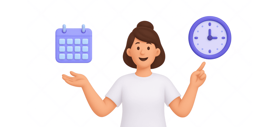 Schedule display time illustration